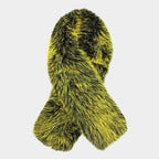Plush Faux Fur Winter Scarf: Black