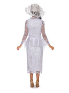 Giovanna 3pc Lace Suit w/ Ruffled Neckline & Organza Trim, Style 0956