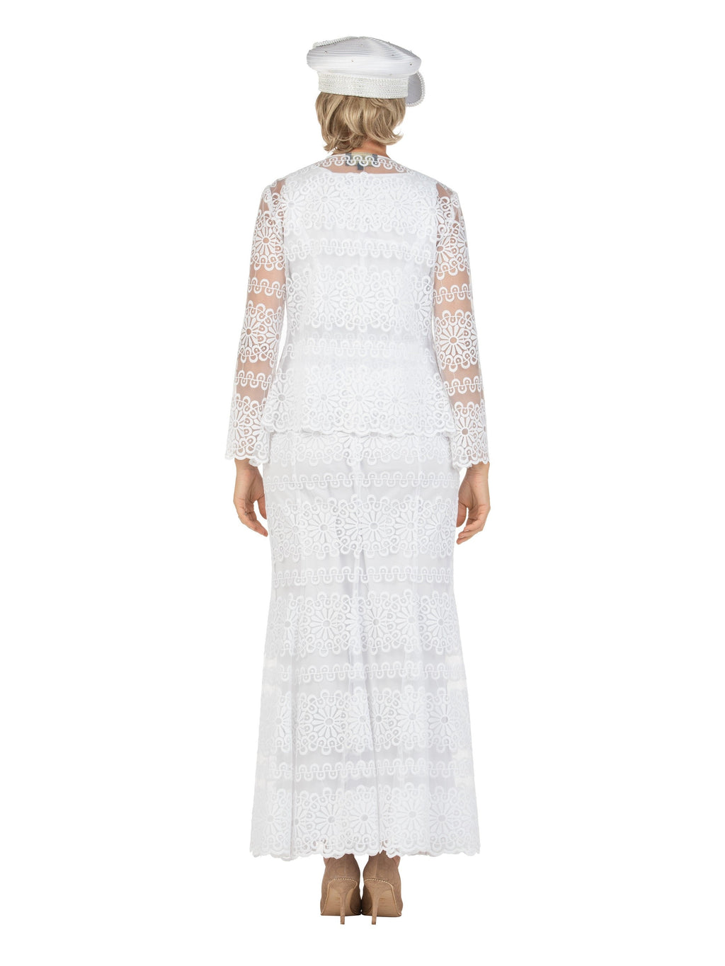 3pc Lux Lace Maxi Skirt Suit