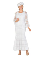 3pc Lux Lace Maxi Skirt Suit