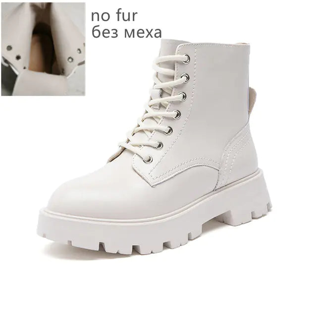 Trendy Mid-Calf Fleece Ankle Boots for Winter