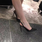 Elegant Studded Stiletto Sling Back