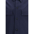 Balmain Blue Cotton Coat
