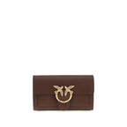 PINKO Brown Calf Leather Bos Taurus Wallet