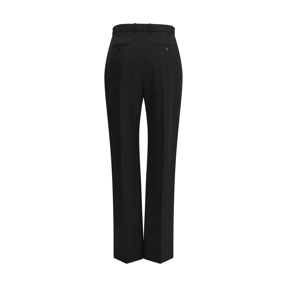 Alexander McQueen Black Cotton Dress Pants
