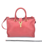 Saint Laurent Leather Handbag With Y Logo