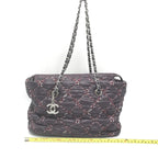 Chanel Paris-Byzance Chain Shoulder Bag Purple Nylon