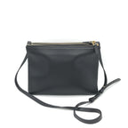 Celine Trio Black Leather Shoulder Bag