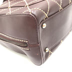 Chanel Wild Stitch Handbag Mini Boston Red