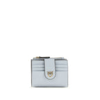 PINKO Blue Calf Leather Bos Taurus Wallet