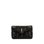 Saint Laurent Black Lamb Ovis Aries Aries Shoulder Bag