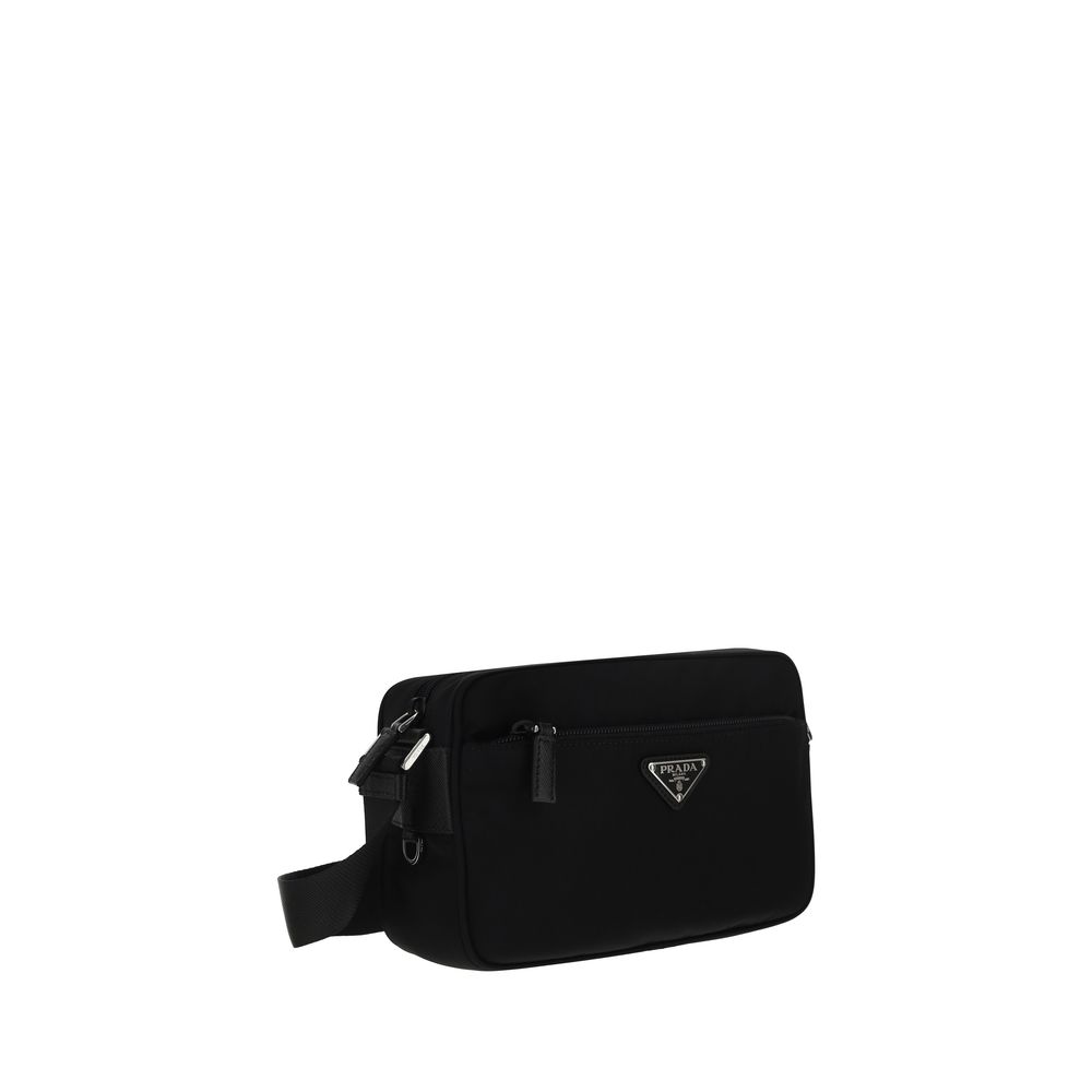 Prada Sort Nylon Skuldertaske