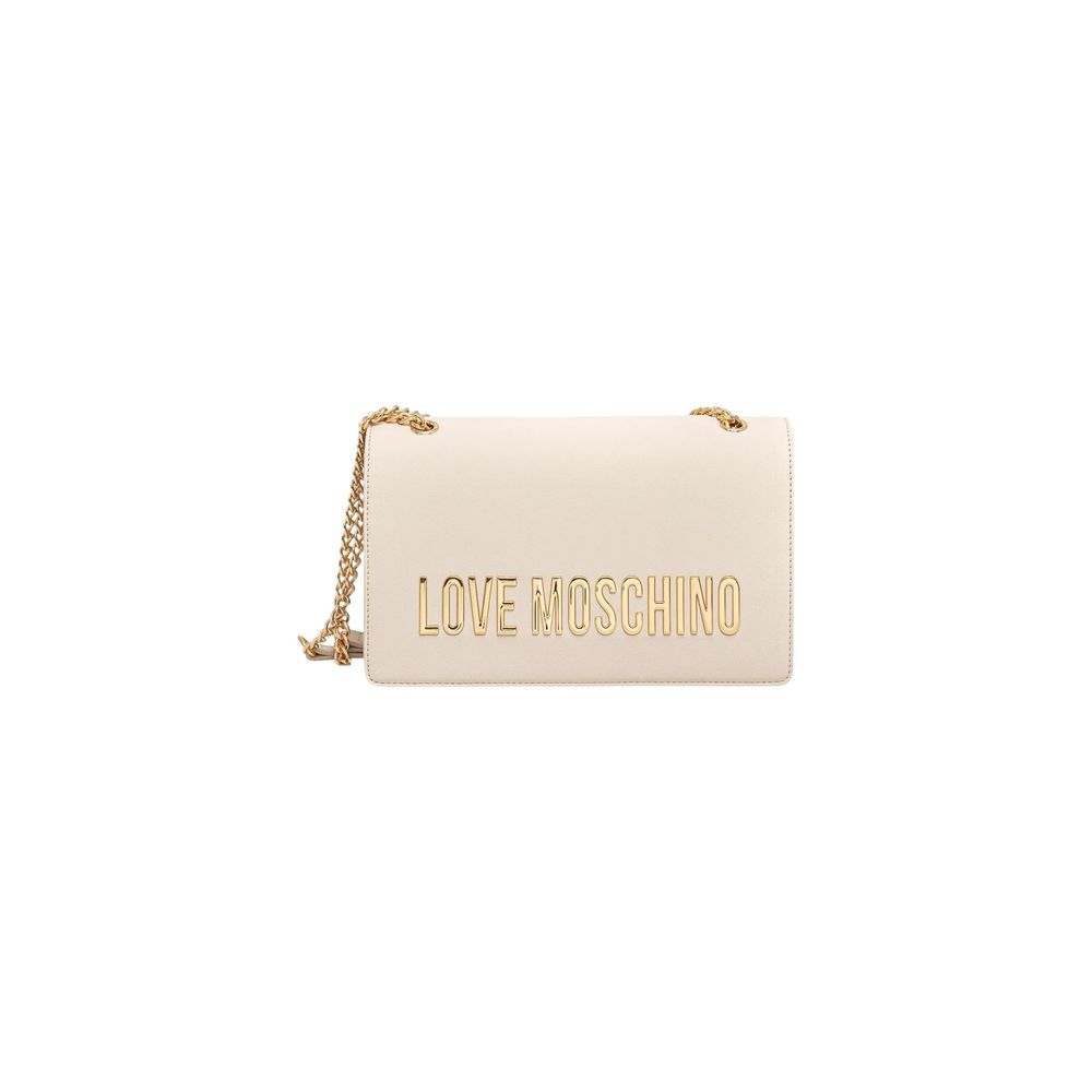 Torebka Love Moschino beżowa, polietylenowa