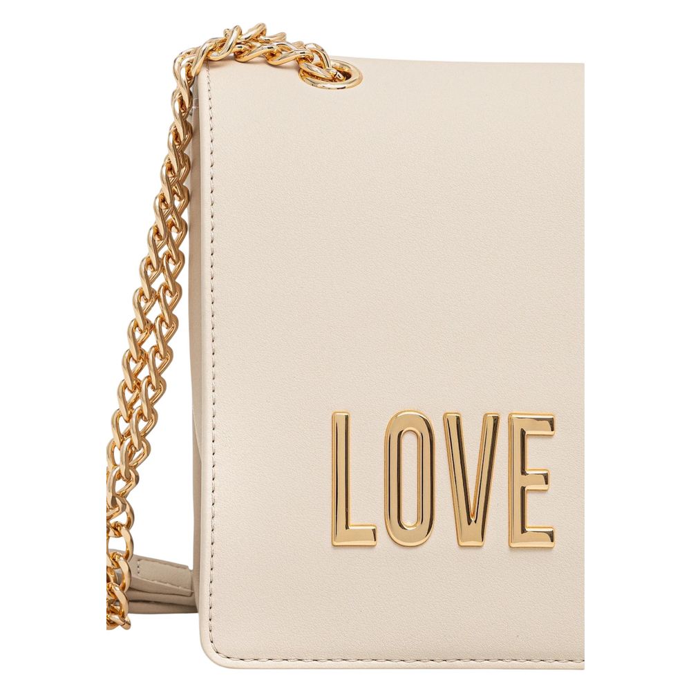 Torebka Love Moschino beżowa, polietylenowa