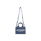Love Moschino Blue Cotton Handbag