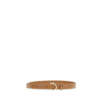 Ferragamo Beige Calf Leather Bos Taurus Regular Belt