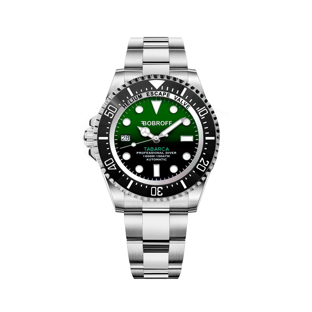 Bobroff Silver Stainless Steel Sport Watch