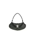 Ganni Blue Recycled Leather Shoulder Bag