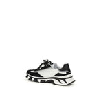 Dolce & Gabbana Black Calf Leather Bos Taurus Athletic Sneakers