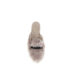 Dolce & Gabbana Gray Lamb Ovis Aries Aries Mules