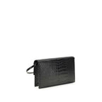 Tom Ford Black Calf Leather Bos Taurus Shoulder Bag