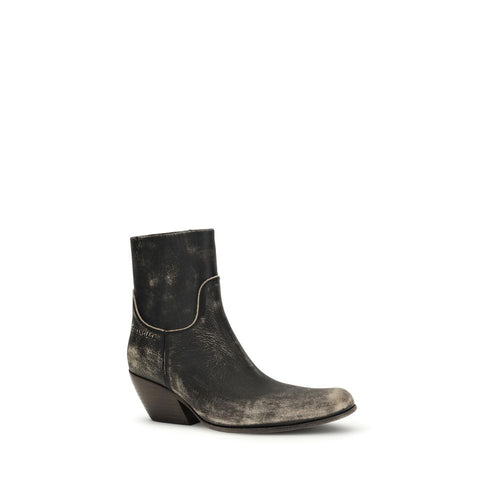 Balenciaga sorte kalvelæderstøvler (Bos Taurus)
