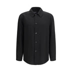 Giorgio Armani Black Viscose Dress Shirt