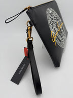 Versace VERSACE LA MEDUSA Signature Leather Clutch