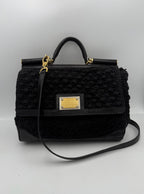Dolce & Gabbana DOLCE & GABBANA Sicily Python and Macramé Handbag