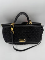 Dolce & Gabbana DOLCE & GABBANA Sicily Python and Macramé Handbag