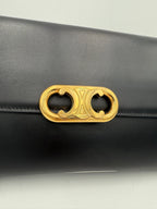 Celine CELINE TRIOMPHE Black Clutch