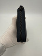 Prada PRADA Zip in Blue Saffiano Wallet