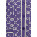 Gucci Purple Cotton Cardigan