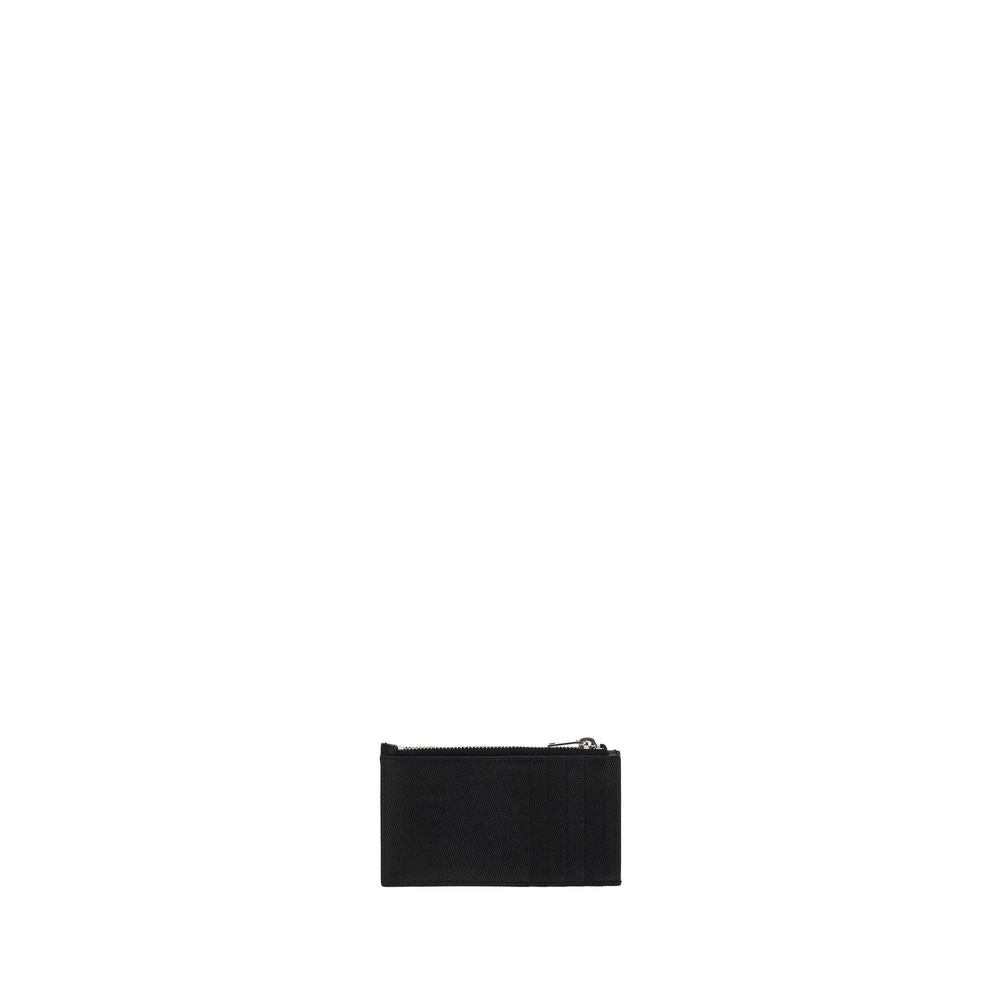 Saint Laurent Black Calf Leather Bos Taurus Wallet