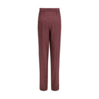 Saint Laurent Purple Silk Dress Pants