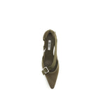 Prada Bicolor Cotton Mid Heel Pumps