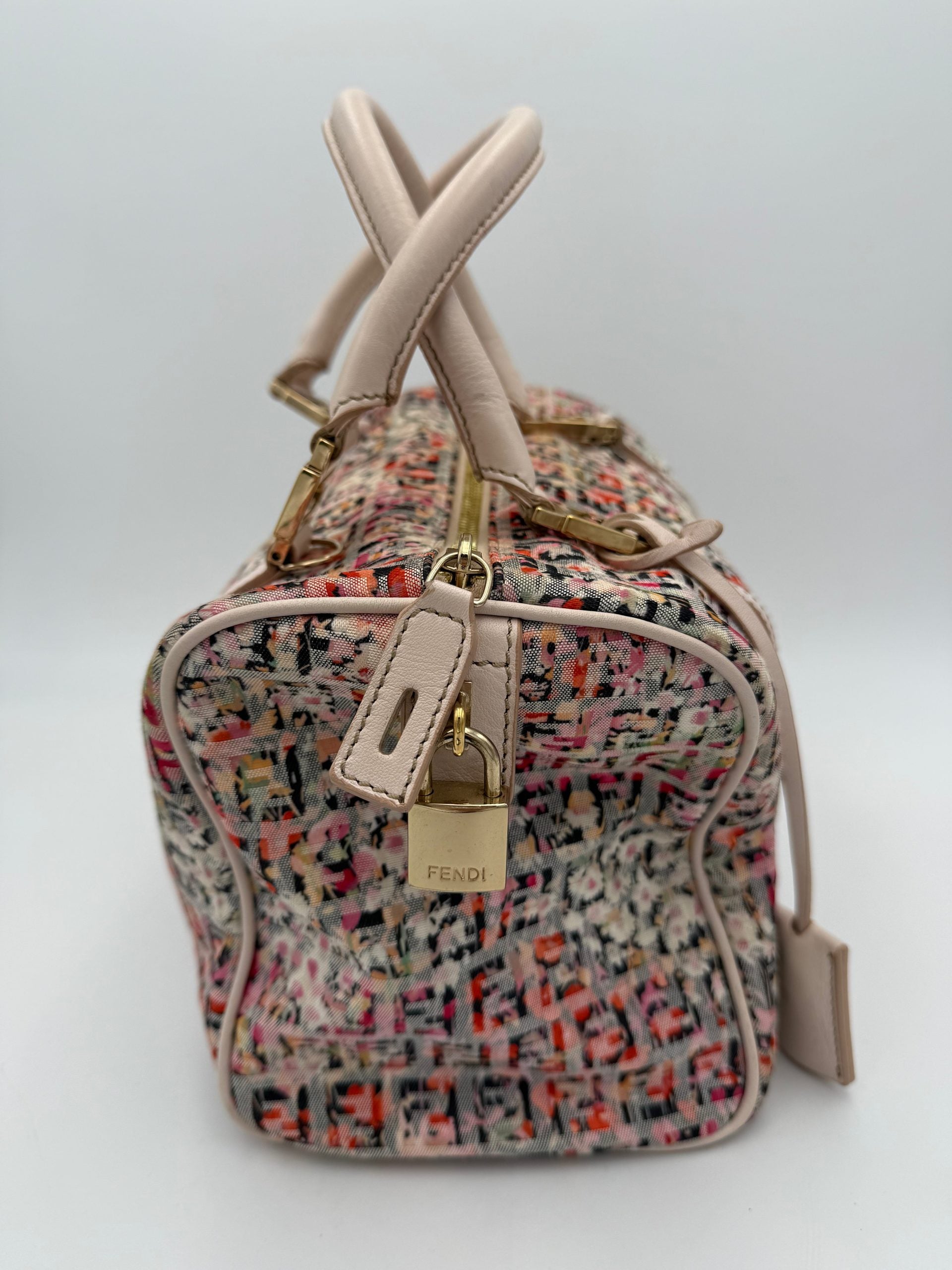 Fendi FENDI FF Canvas Fiori Handbag