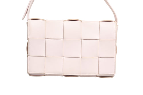 Bottega Veneta Pink Intrecciato Cassette Skuldertaske