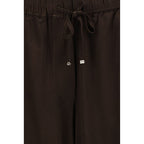 Ganni Brown Acetate Casual Pants