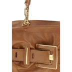 Balmain Brown Calf Leather Bos Taurus Handbag