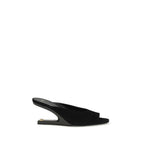 Balmain Black Goatskin Mules
