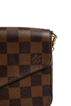 Louis Vuitton Damier Ebene Pochette Felice Chain Wallet