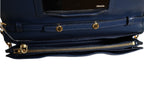Prada Blue Saffiano Leather Wallet on Chain Clutch Bag