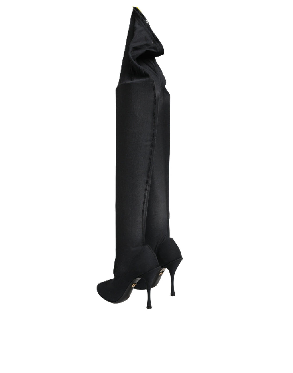 Dolce & Gabbana Black Stretch Socks Knee High Boots Shoes