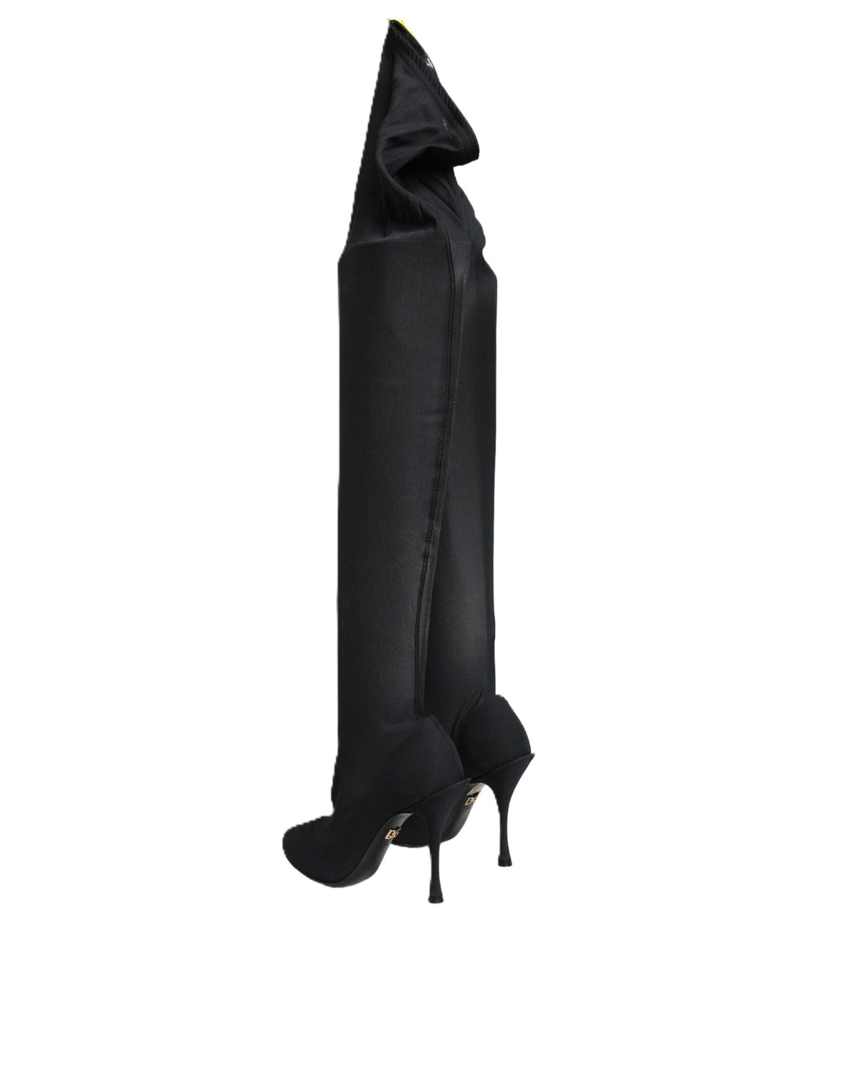 Dolce & Gabbana Black Stretch Socks Knee High Boots Shoes