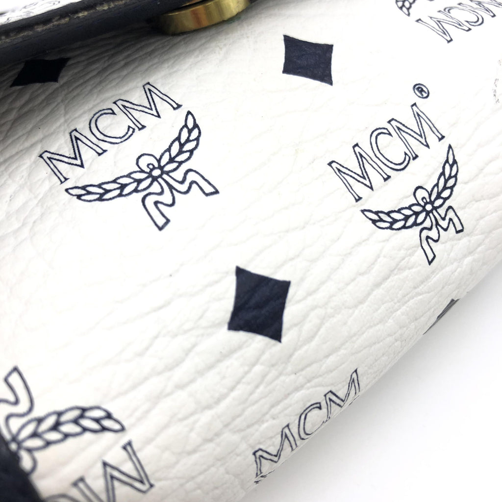 MCM Mini Crossbody Bag White Visetos