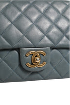 Chanel Blue Quilted Leather Crown Flap Shoulder Bag
