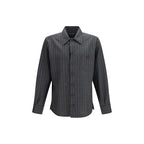 Dolce & Gabbana Gray Wool Oves Aries Dress Shirt