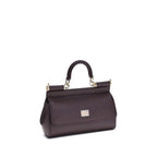 Dolce & Gabbana Purple Calf Leather Bos Taurus Handbag