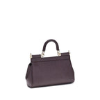Dolce & Gabbana Purple Calf Leather Bos Taurus Handbag